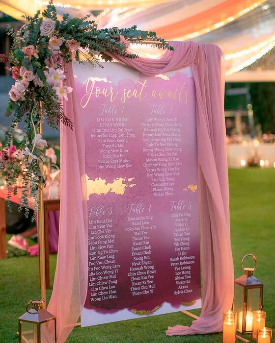 The 37 Best Rose Gold Wedding Decor Ideas On Your Big Day 54 Rose Gold Wedding Decor Seating plan