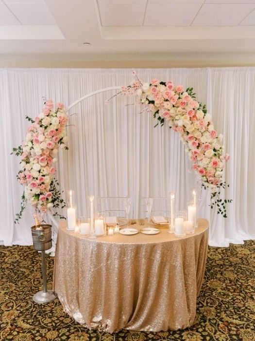 The 37 Best Rose Gold Wedding Decor Ideas On Your Big Day 59 Classic Rose Gold Wedding Decor Arches