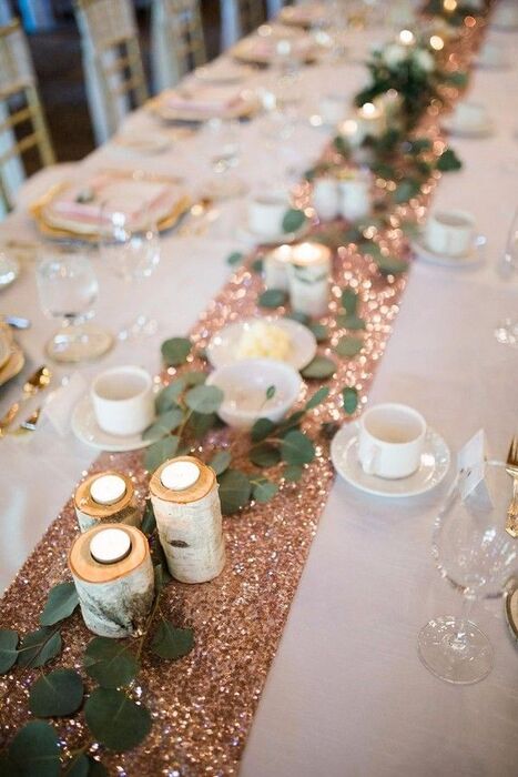 The 37 Best Rose Gold Wedding Decor Ideas On Your Big Day 79 Rose Gold Wedding Decor For Table Runner