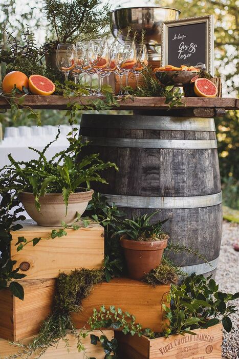 Top 26 Best Rustic Wedding Decorations Idea To Nail Your Day 4 Bar or Drink Station Rustic Wedding Decorations