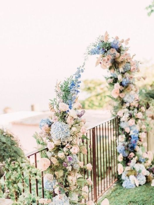 Best 28 The Dusty Blue Wedding Decor Ideas & Inspiration 56 Dusty Blue Wedding Decor Arch In Circle