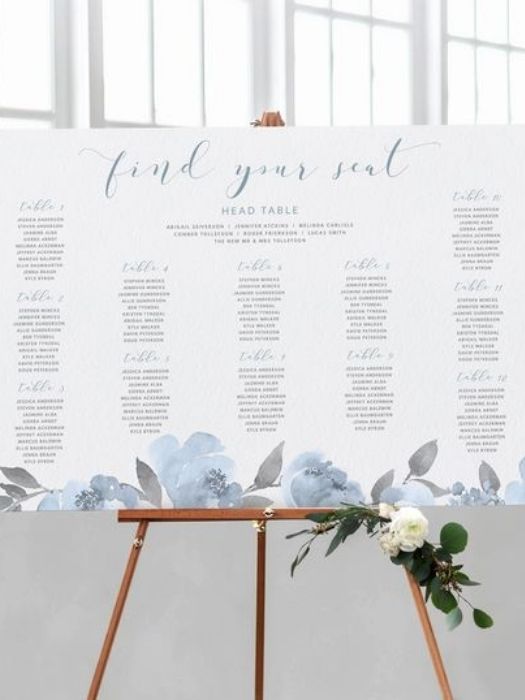 Best 28 The Dusty Blue Wedding Decor Ideas & Inspiration 63 Escort Card In Dusty Blue Wedding Ideas