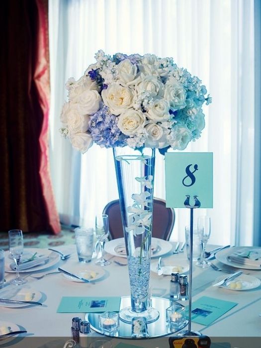 Best 28 The Dusty Blue Wedding Decor Ideas & Inspiration 73 Dusty Blue Wedding Decor For Table Number Vase