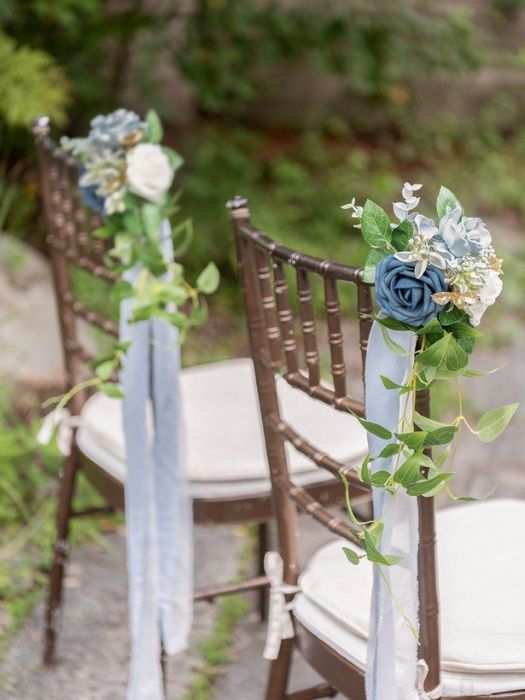 Best 28 The Dusty Blue Wedding Decor Ideas & Inspiration 74 Natural Eucalyptus For Dusty Blue Wedding Decor Chair