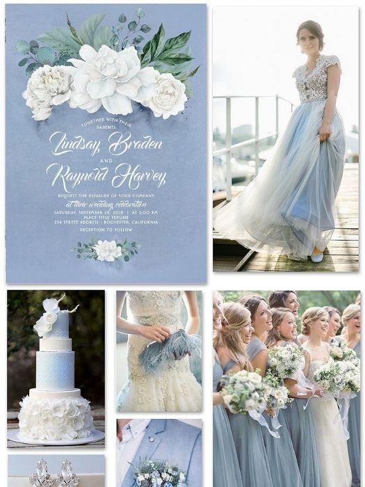 Best 28 The Dusty Blue Wedding Decor Ideas & Inspiration 82 White and Dusty Blue Wedding Decor