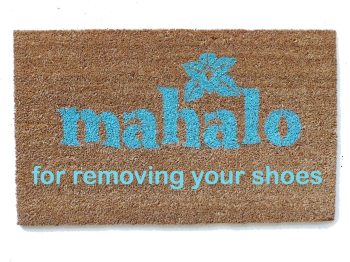 39 Stunning Hawaiian Wedding Gifts To Help Inspired You 2022 26 Aloha Door Mat Hawaiian Wedding Gift Ideas