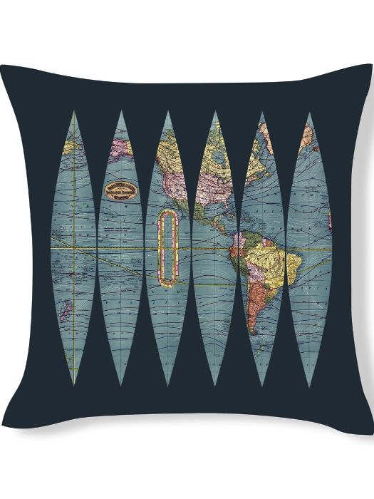 43 Easy DIY Wedding Gifts For Any Couples That You Can Make 19 Hand-sewn Map Cushion For Couple’s Home Decor