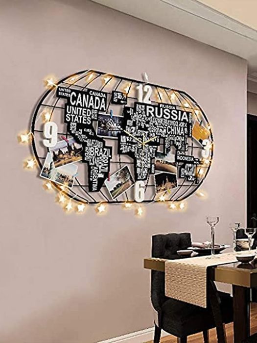 43 Easy DIY Wedding Gifts For Any Couples That You Can Make 24 DIY World Clock For Home Decoration