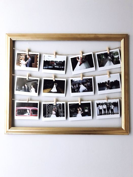 43 Easy DIY Wedding Gifts For Any Couples That You Can Make 30 DIY Decorative Instant-Photo Holder