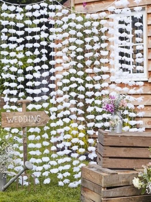 39 Charming Farmhouse Wedding Decor Ideas For Your Big Day 18 Farmhouse Wedding Decor Floral Backdrop