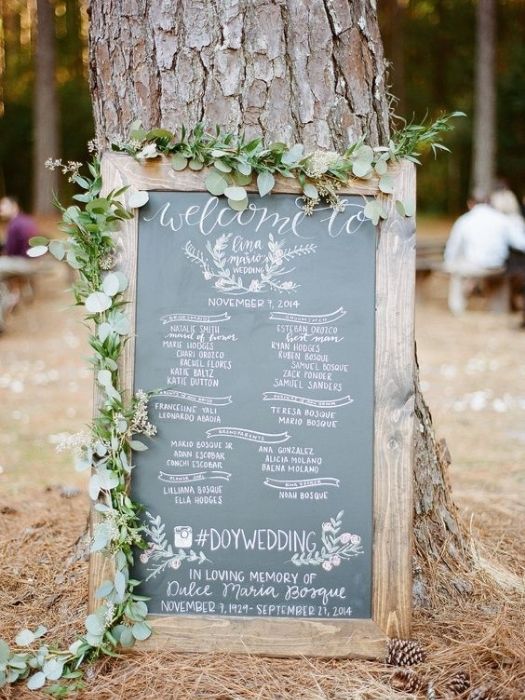 Top 42 Best Minimalist Wedding Decor To Celebrate Your Day 56 Minimalist Wedding Decor Eucalyptus Welcome Sign