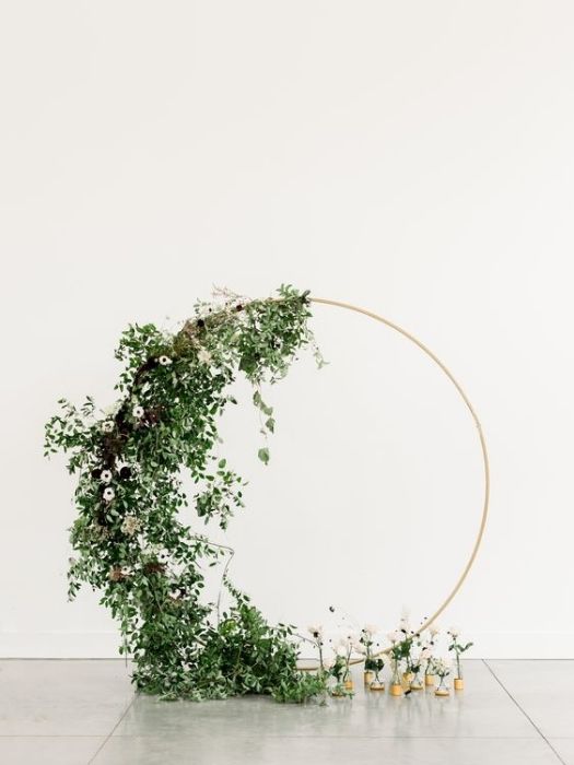 Top 42 Best Minimalist Wedding Decor To Celebrate Your Day 66 Minimal Wedding Theme Arch With Cascading Greenery