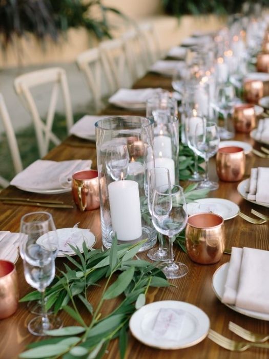 Top 42 Best Minimalist Wedding Decor To Celebrate Your Day 74 Simple Wedding Decor Ideas Tablespace With Pillar Candle For Minimalist Wedding