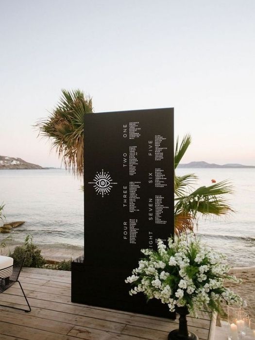 Top 42 Best Minimalist Wedding Decor To Celebrate Your Day 81 Oversize Black and White Minimalist Modern Wedding Decor Escort Card