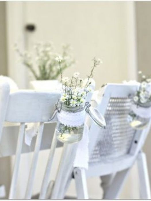 Top 42 Best Minimalist Wedding Decor To Celebrate Your Day 84 Chair Back Minimalist Modern Wedding Decor With Mason Jars
