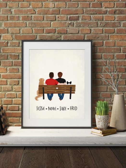 30 Perfect Engagement Gifts For Gay Couples For Well-Prepared 11 MR. & MR. Personalized Wood Printed Frame
