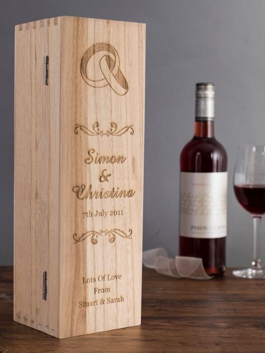 40 Best Engagement Party Gifts From Parents For Any Couples 32 Engagement Party Gifts From Parents - Wooden Wine Box
