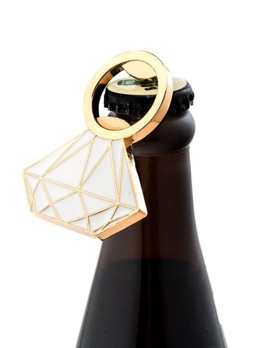 The 40 Awesome Engagement Gifts For Friends You Should Know 38 Diamond-Shaped Bottle Opener