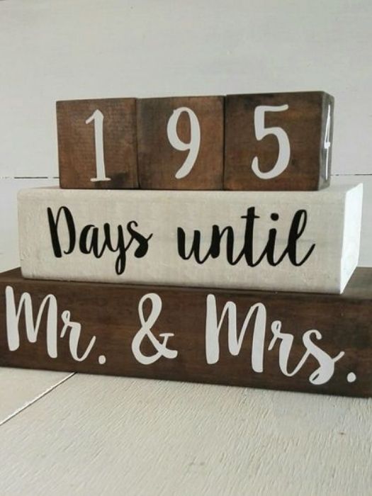The 40 Awesome Engagement Gifts For Friends You Should Know 25 Wedding Countdown Blocks