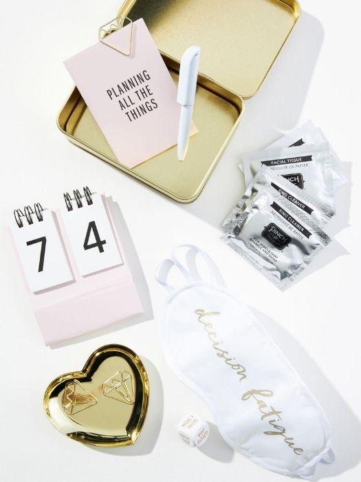 The 40 Awesome Engagement Gifts For Friends You Should Know 3 Engagement Presents For Friends - Wedding Planning Survival Kit
