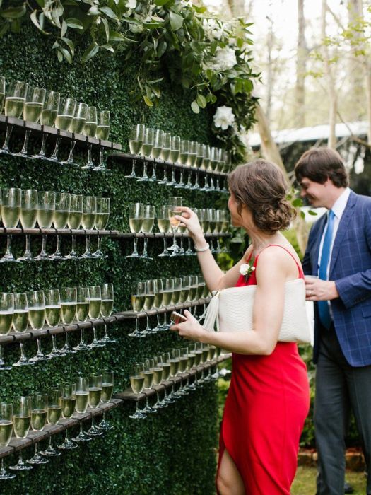35 Perfect Wedding Cocktail Table Decor You Can Afford 32 Boxwood Decorated Cocktail Tables