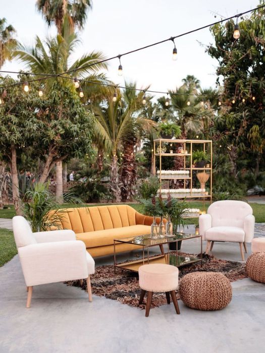 35 Perfect Wedding Cocktail Table Decor You Can Afford 35 Upgrade Outdoor Lounge Seating For Cocktail Hours