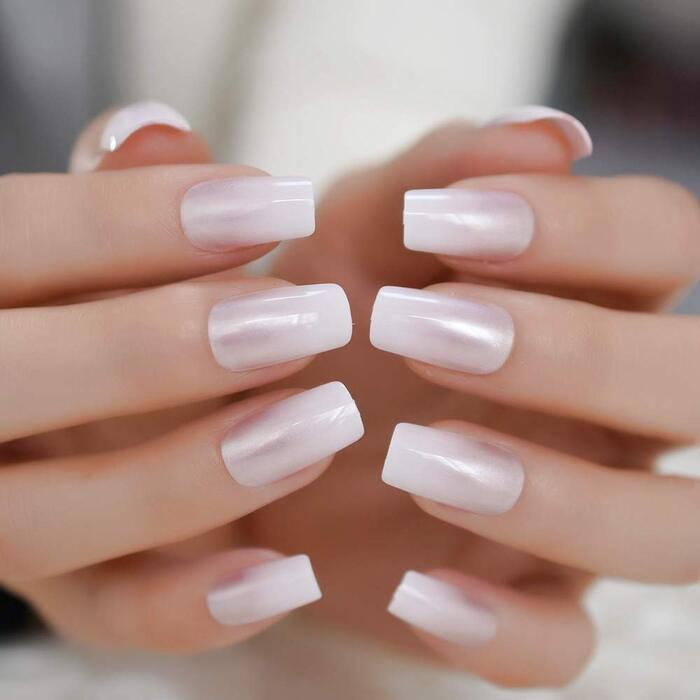Wedding Nails For Bride: 35 Of The Best Ideas In 2022 42 Pearlescent Nail For Wedding