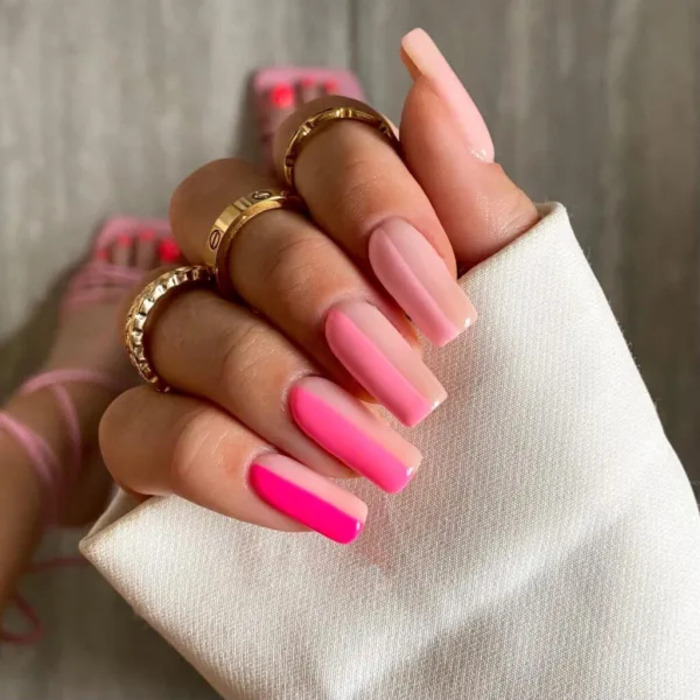 Wedding Nails For Bride: 35 Of The Best Ideas In 2022 50 Half and Half Wedding Nails For Bride