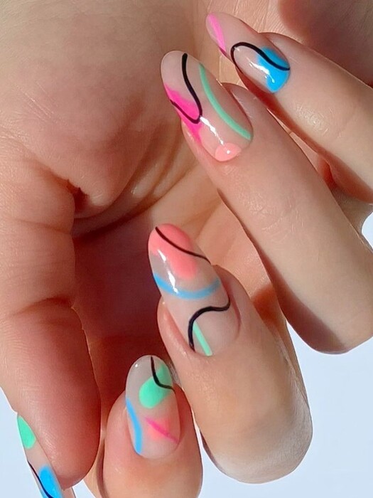 Wedding Nails For Bride: 35 Of The Best Ideas In 2022 58 80s Dance Floor - Unique bridal nail art designs