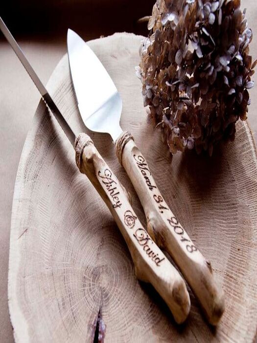 30 Extraordinary Wedding Cake Cutting Set Ideas In 2022 4 Rustic Wood Wedding Cake Knife Set