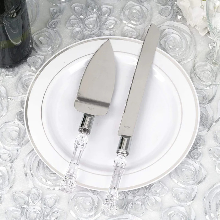 30 Extraordinary Wedding Cake Cutting Set Ideas In 2022 9 Crystal Handles Wedding Party Tableware