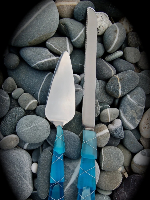 30 Extraordinary Wedding Cake Cutting Set Ideas In 2022 24 Sea Glass Wedding Cake Cutting Set