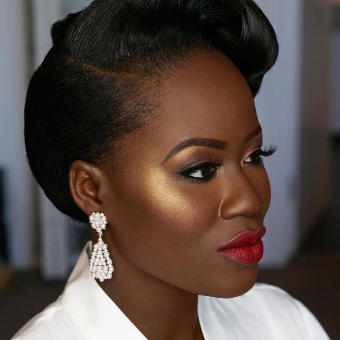 Perfect 52 Makeup For Wedding Ideas For Any Bride Skin Tones 41 A Deep Makeup With Red Lips Makeup For Wedding